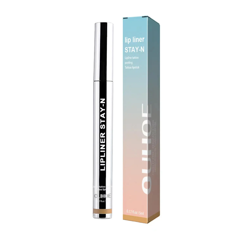 OUHOE Lip Liner Stay-N - Peel Off Lip Liner Tattoo, Peel Off Lip Stain only in-pink color
