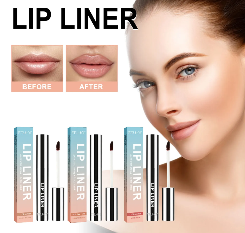 OUHOE Lip Liner Stay-N - Peel Off Lip Liner Tattoo, Peel Off Lip Stain only in-pink color
