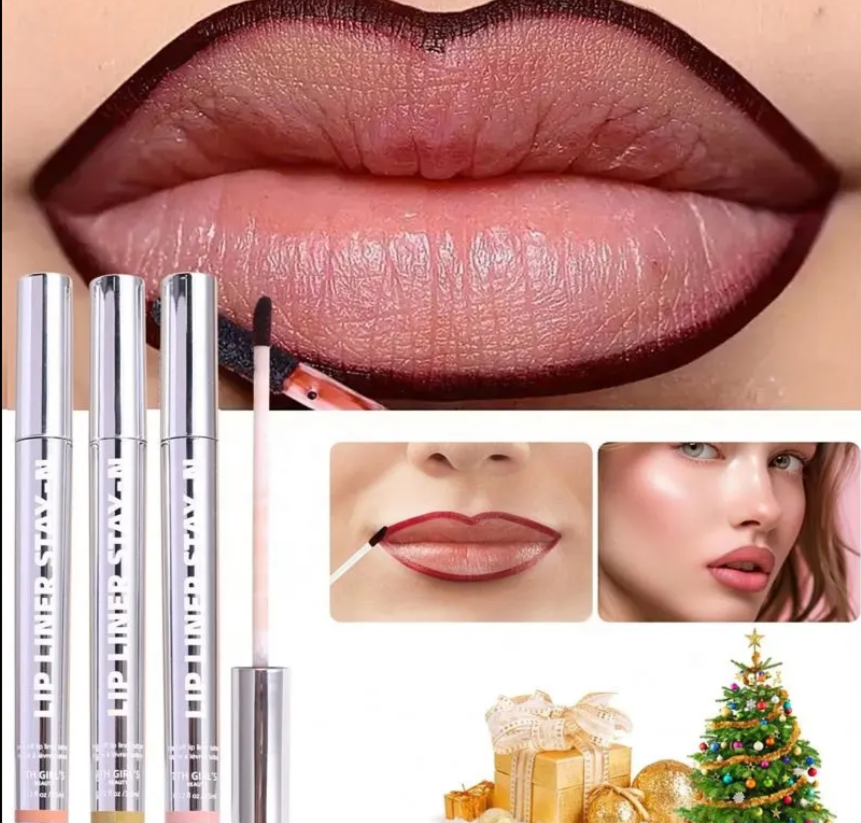 OUHOE Lip Liner Stay-N - Peel Off Lip Liner Tattoo, Peel Off Lip Stain only in-pink color