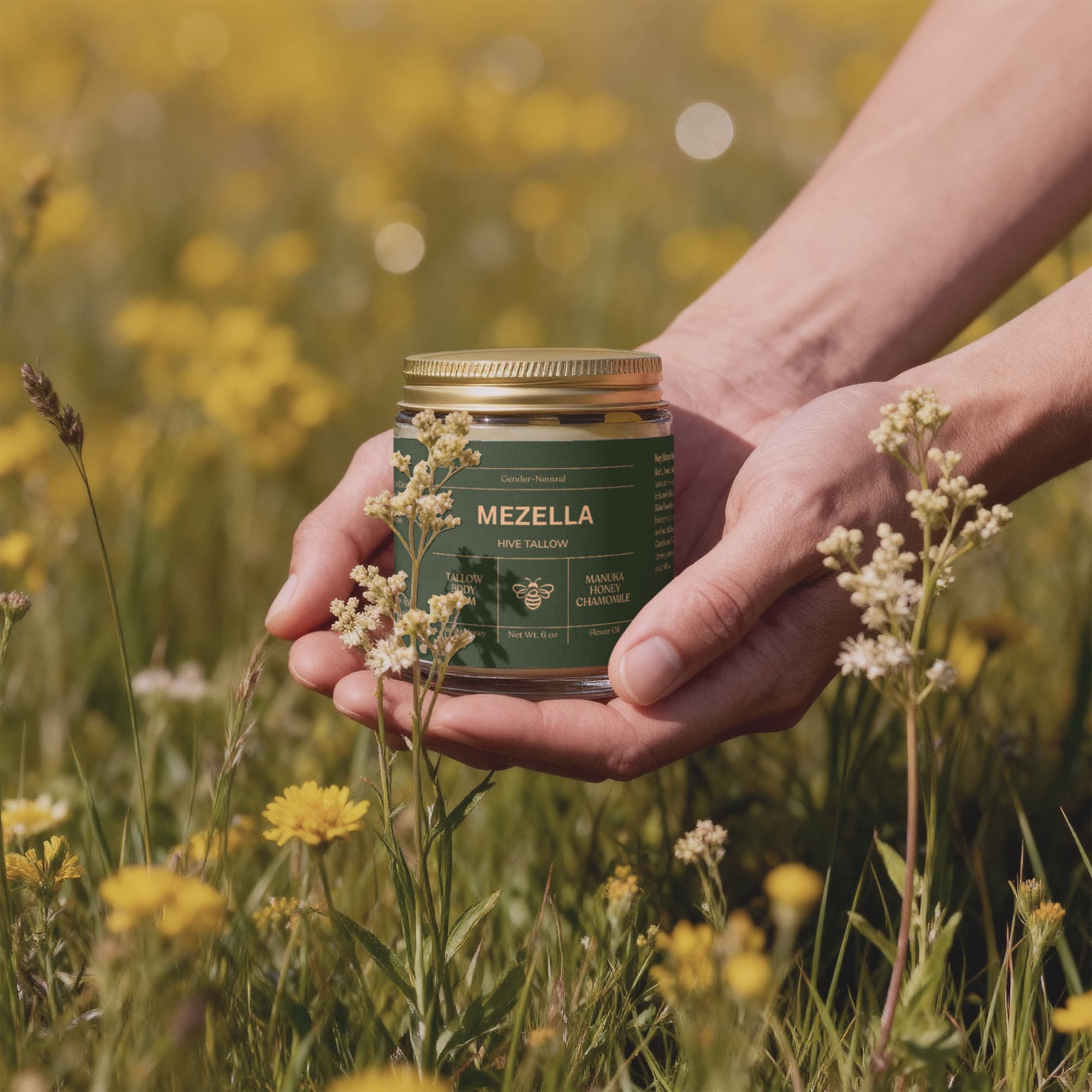 Mezella Golden Calm Body Balm.