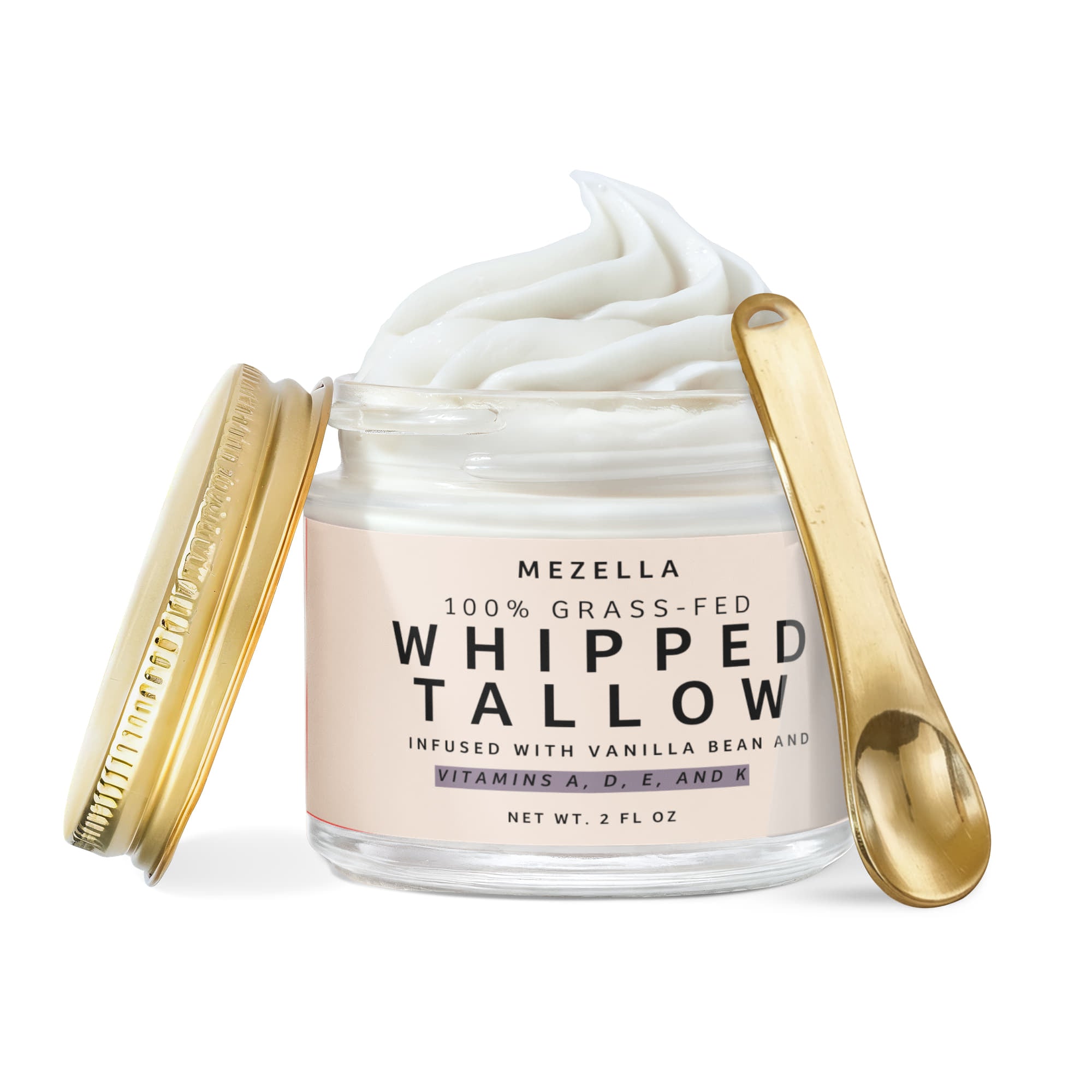 Whipped Grass-Fed Tallow Balm with Vanilla Bean